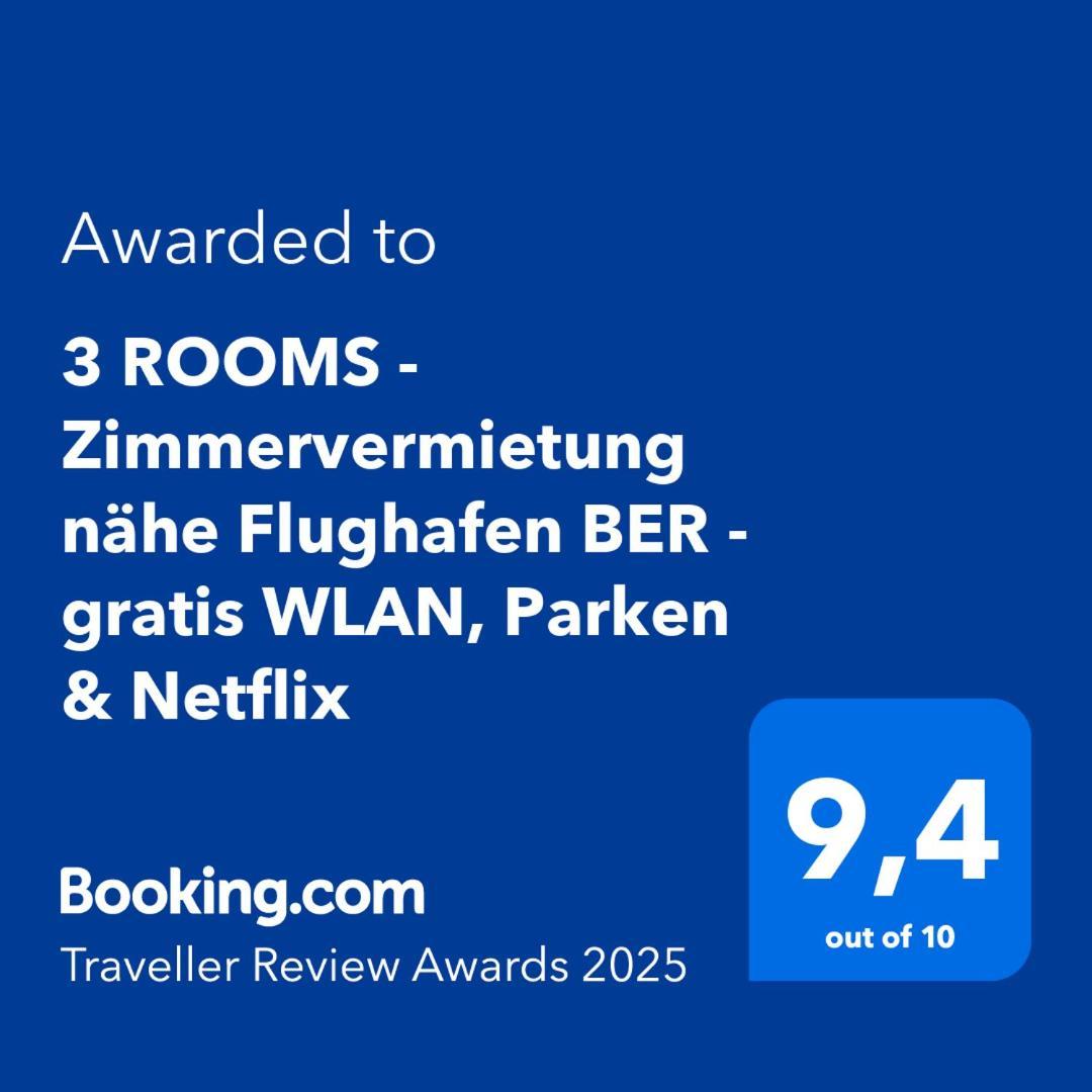 3 Rooms - Zimmervermietung Naehe Flughafen Ber - Gratis Wlan, Parken & Netflix Берлин Екстериор снимка